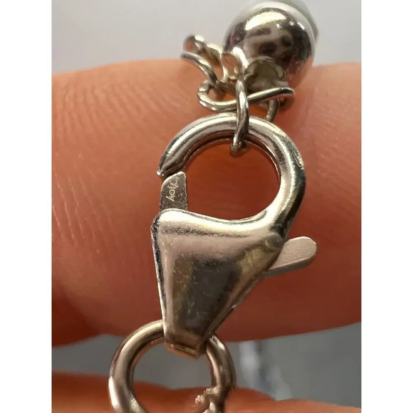 Shaded blue opal necklace with sterling silver clasp - Picture 6 of 11